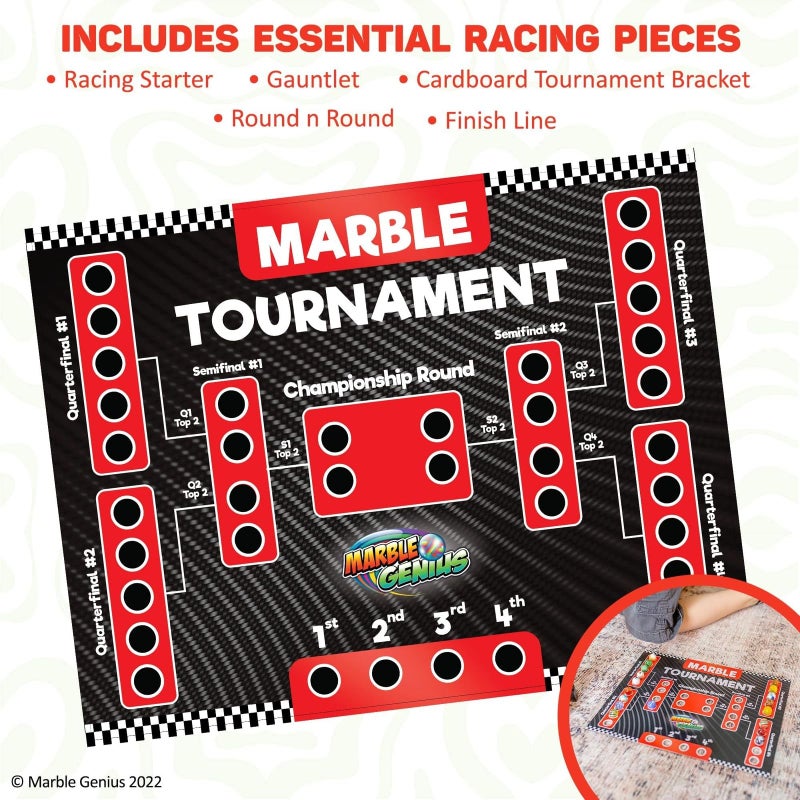 Marble Genius Marble Run Racing Set: 200-Piece Marble Run Racing Set Toys for Kids, Marbles Maze Tower Building Blocks, Marbles Race Track Rolling Game, Educational Learning STEM Toy Gift - Image 5